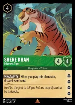 [LORCAZ92] 92  Shere Khan - Infamous Tiger  Single Card