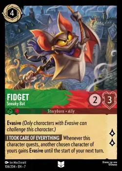 [LORCAZ106] 106  Fidget - Sneaky Bat  Single Card