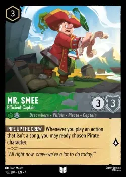 [LORCAZ107] 107  Mr. Smee - Efficient Captain  Single Card
