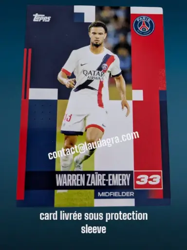 [psgteam2425_15] Warren Zaïre-Emery Card N° 15