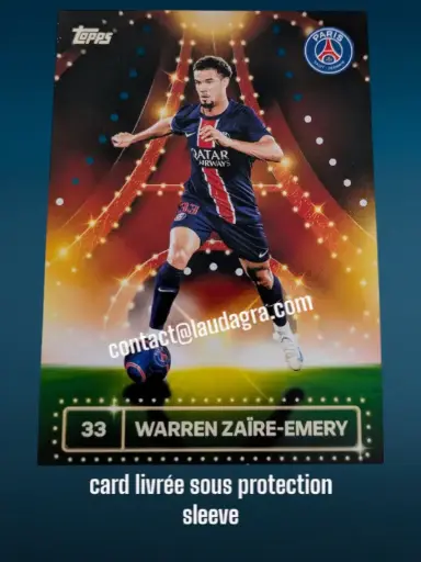[psgteam2425_26] Warren Zaïre-Emery Card N° 26