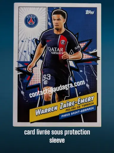 [psgfan2324_PSGH-12] Warren Zaïre-Emery Card N° PSGH-12